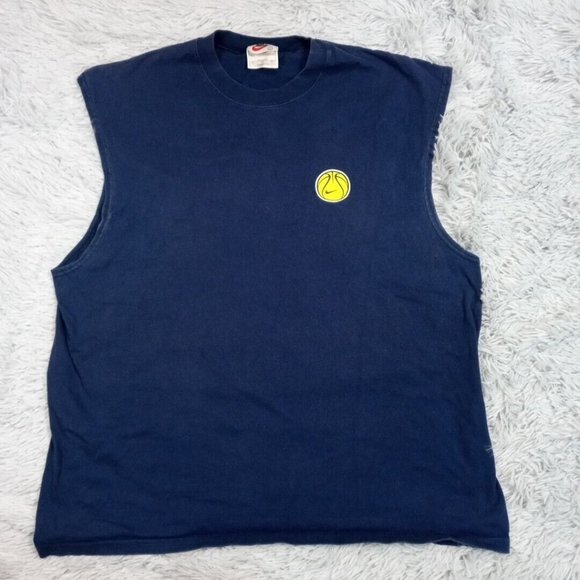 Vintage Nike Mens Shirt Tank Top Blue Large Basketball Zonin Sleeveless‎ - Picture 1 of 9